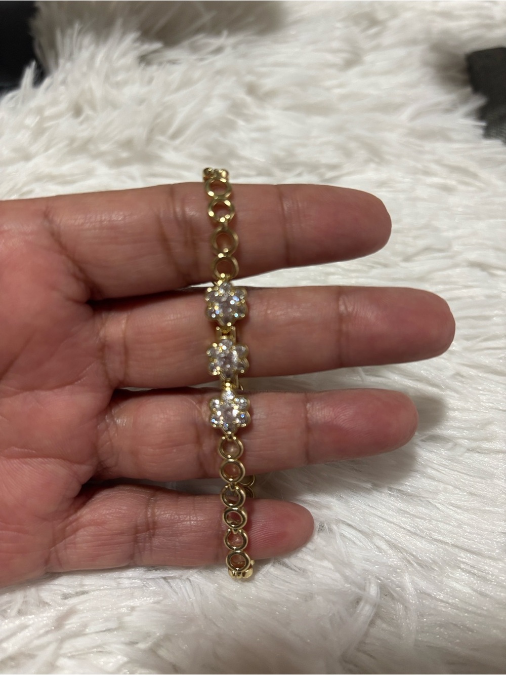 Gold Crystal Flower Bracelet - Women Jewelry